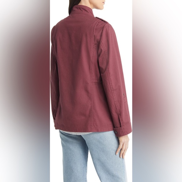 NWT Wit & Wisdom Lace Trim Utility Jacket in Rum Raisin - Picture 3 of 7